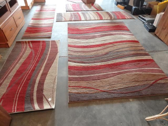 lot 90 image: 6 piece rug set. 63 x 36. 94 x 25. ...