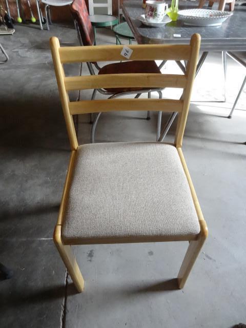lot 96 image: Wood framed chair...