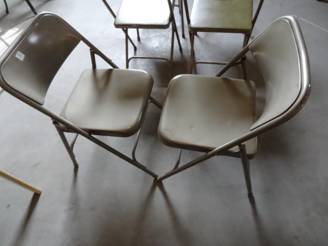 lot 97 image: 2 matching metal folding chairs...