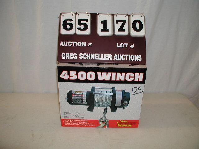 Wood Power 4500 lb winch, 48 cable...