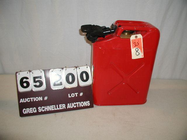 Steel 5 gallon fuel can, spill-proo...