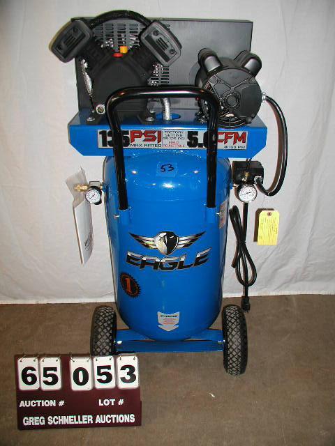 Eagle upright air compressor, 110 v...