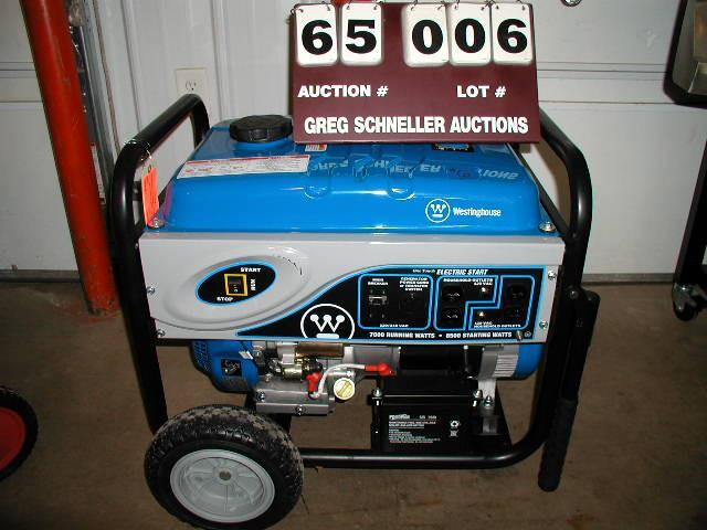 Westinghouse 8500 watt generator, o...
