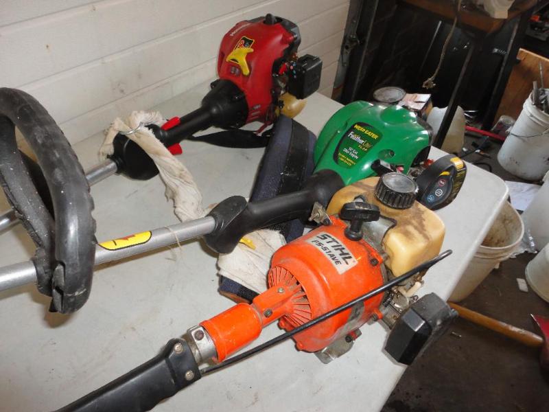 lot 17 image: 3 weed eaters (1 Stihl), all need t...