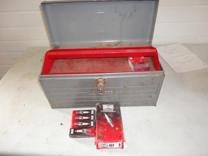 lot 27 image: Tool box and spark plugs....