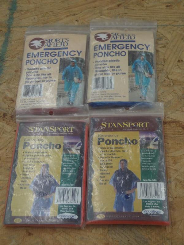 Lot Of (4) Emergency Ponchos...
