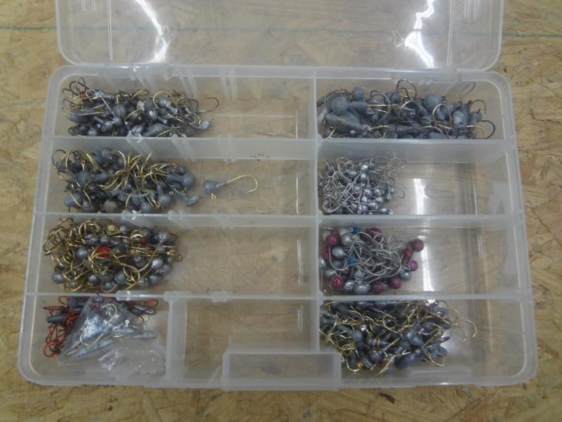 Plastic Tackle Box Full Of Various ...