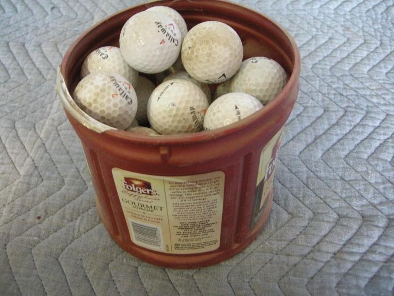 lot 109 image: Misc golf balls, appears mostly Cal...