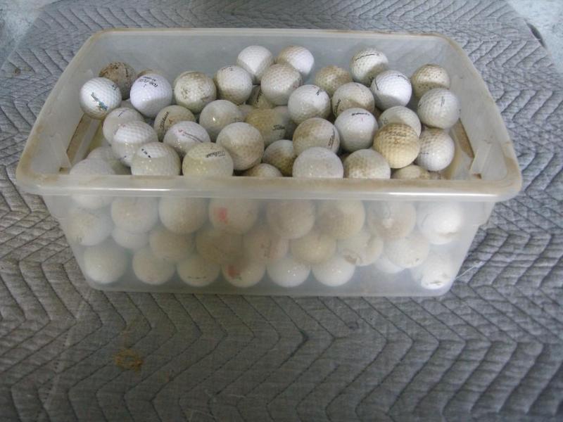 lot 110 image: Misc golf balls, mostly Titleist, a...