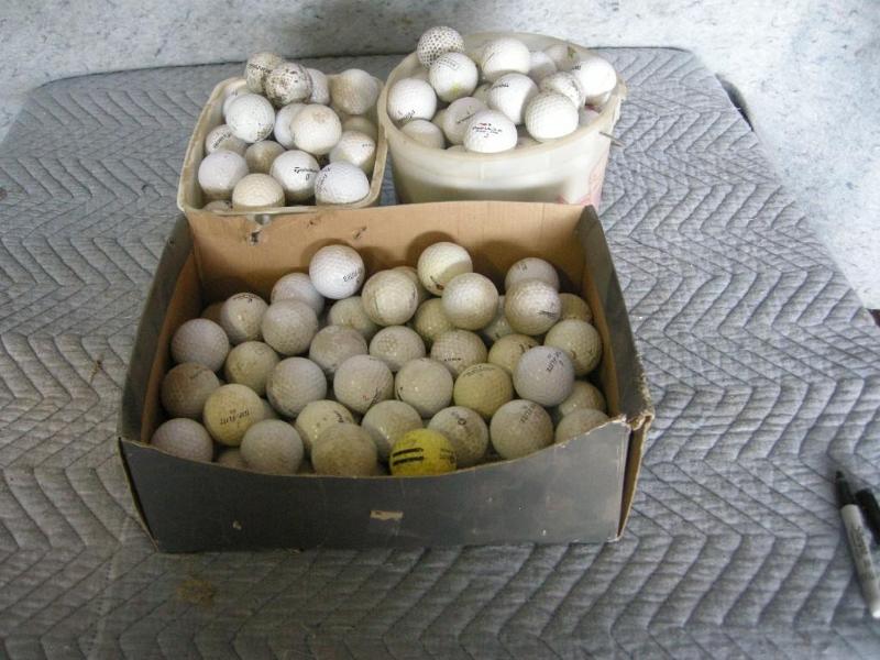 lot 114 image: 3 containers of misc golf balls - T...