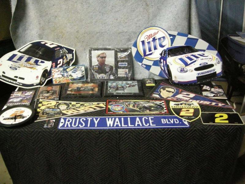 lot 42 image: Rusty Wallace Nascar&nbspsigns, pe...