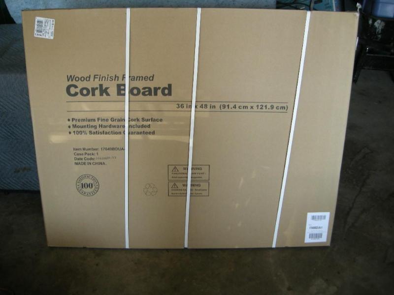lot 50 image: Cork board, like new in box. 36&quo...
