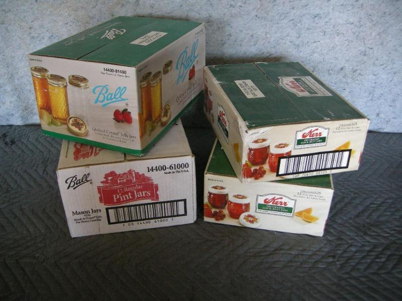 lot 52 image: 4 cases jelly jars. Appear to be un...
