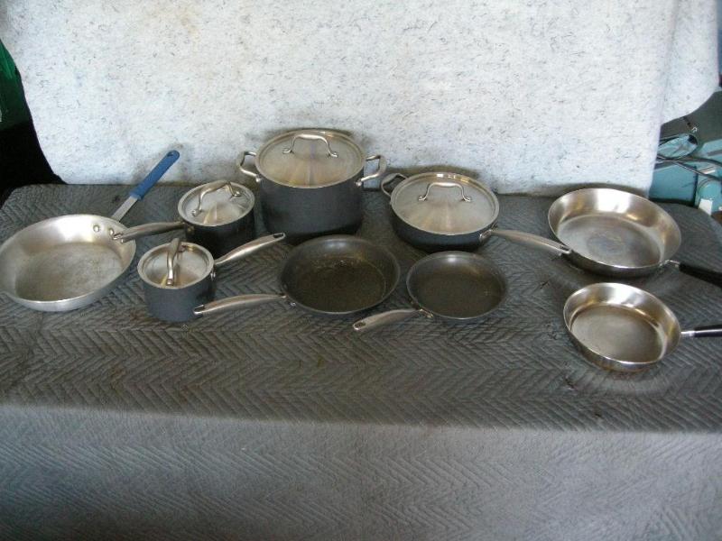lot 54 image: 6 pc Anolon Titanium cookware set w...