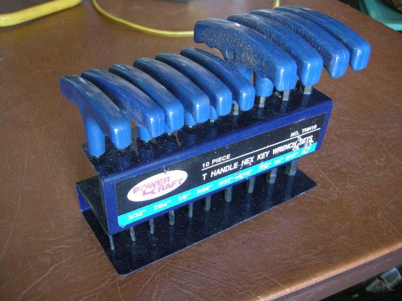 lot 74 image: Powercraft 10 pc T handle hex key w...