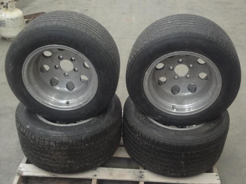 (4) Used 5-Lug Aluminum Racing Tire...