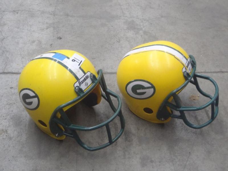 (2) Green Bay Packers Kids Helmets...