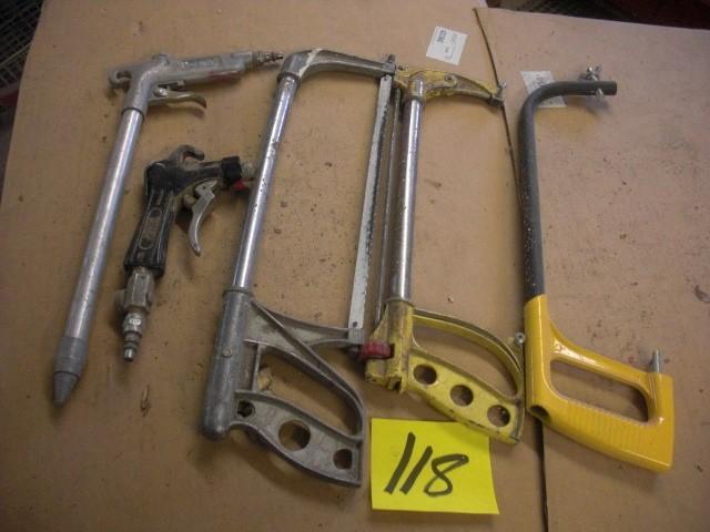 3 Hack Saw handles  2 Air Spray h...