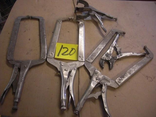 5 various types of Vice Grips...