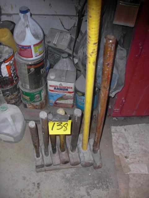 2 Sledge hammers, 5 other smaller h...