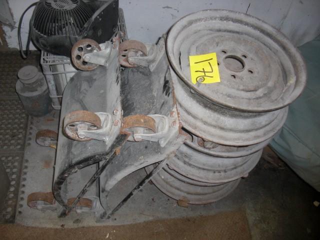 5 Dollies.. 3 made from Tire Rims, ...