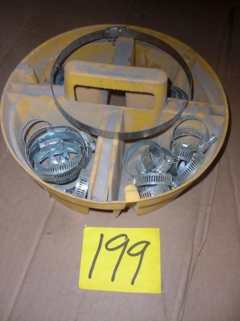Tray of misc. size hose clamps...