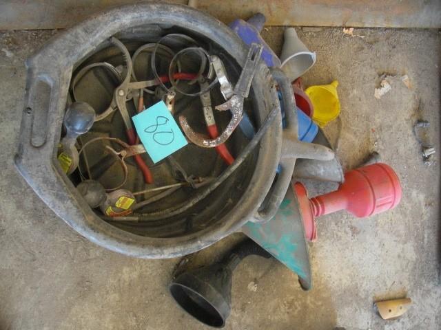 OIL PAN, filter wrenches, funnels...