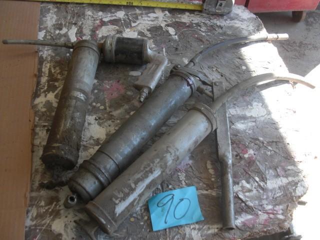 3 Grease Guns, 1 pneumatic...