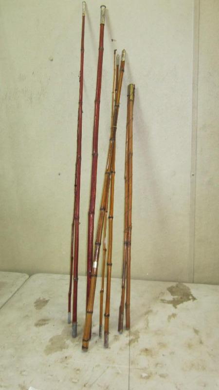 3 sectional cane fishing poles...