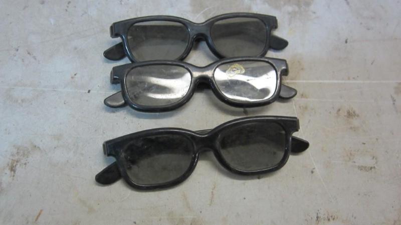 3 pair 3-d glasses...