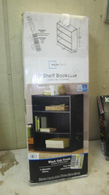 3 shelf bookcase...
