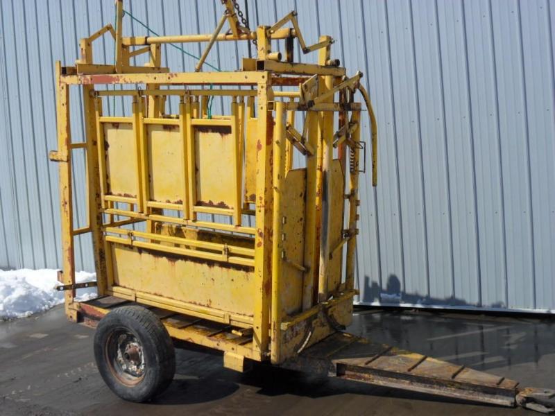 cattle squeeze chute with removable...