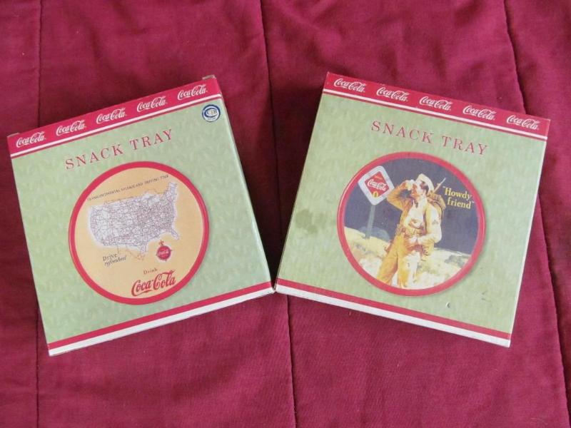 lot 119 image: 2 Coca Cola Snack Trays in Original...