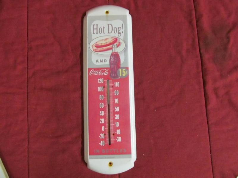 lot 120 image: Vintage Coca Cola thermometer...