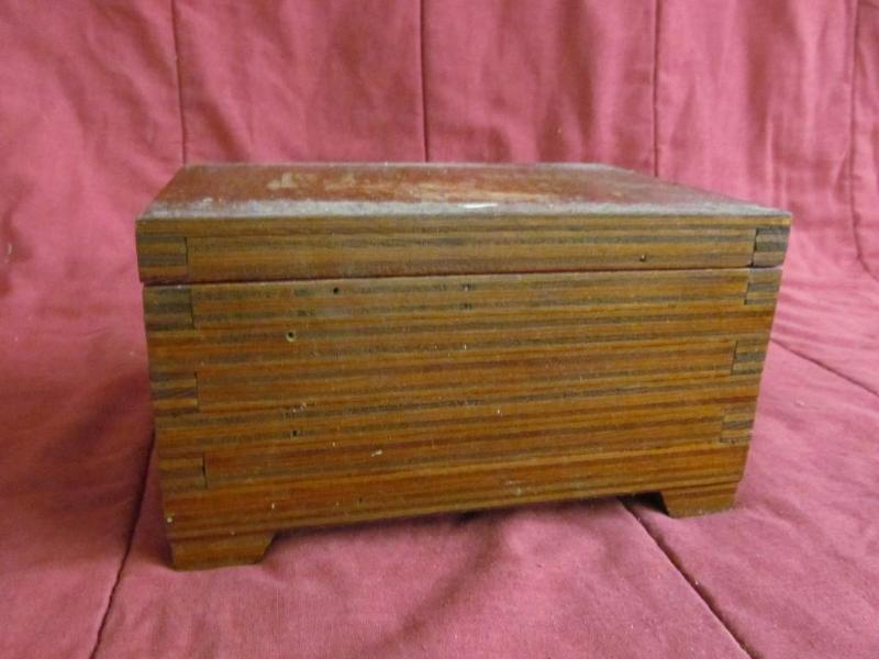 lot 174 image: Homemade wood Jewelry Box...