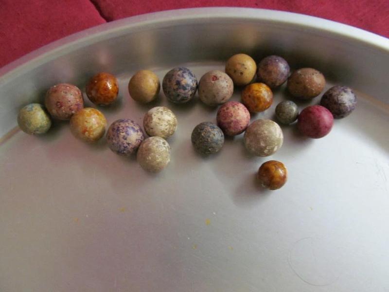 lot 19 image: Vintage Clay Marbles...