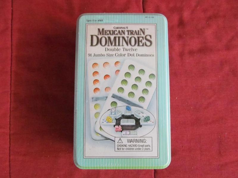 lot 193 image: New in Box Mexican Train Doiminoes ...