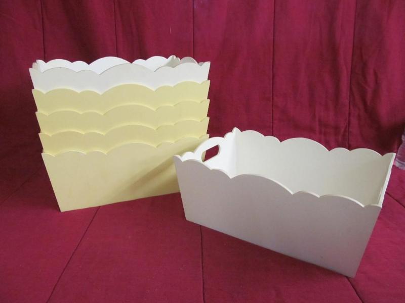 lot 196 image: 6 Wooden Storage Cubbies 14" x...