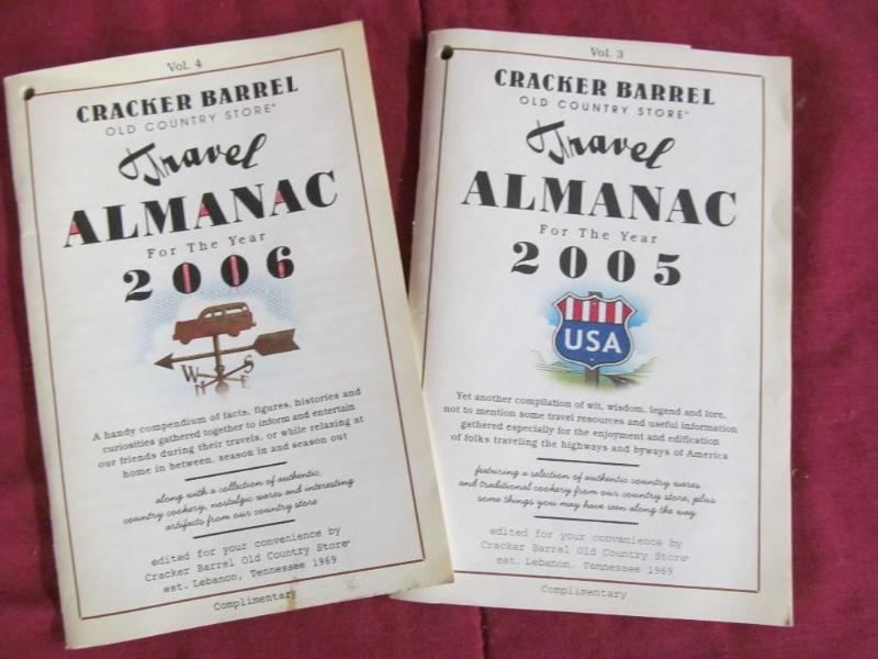 lot 211 image: 2 Cracker Barrel Travel Almanacs -...