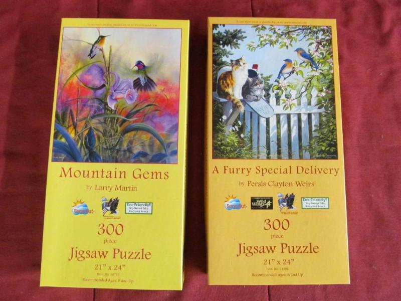 lot 212 image: (2) 300 Piece Jigsaw Puzzles - Moun...