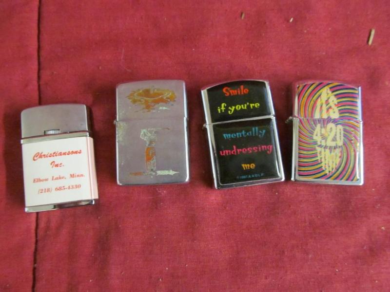 lot 227 image: 4 Lighters - 1 Advertising Christia...
