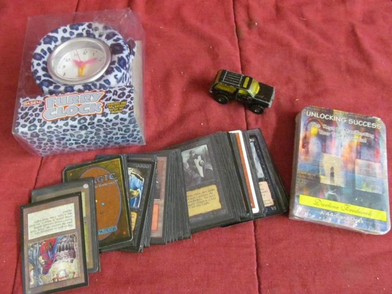 lot 247 image: Furry Clock, Cards, Card Deck Unloc...