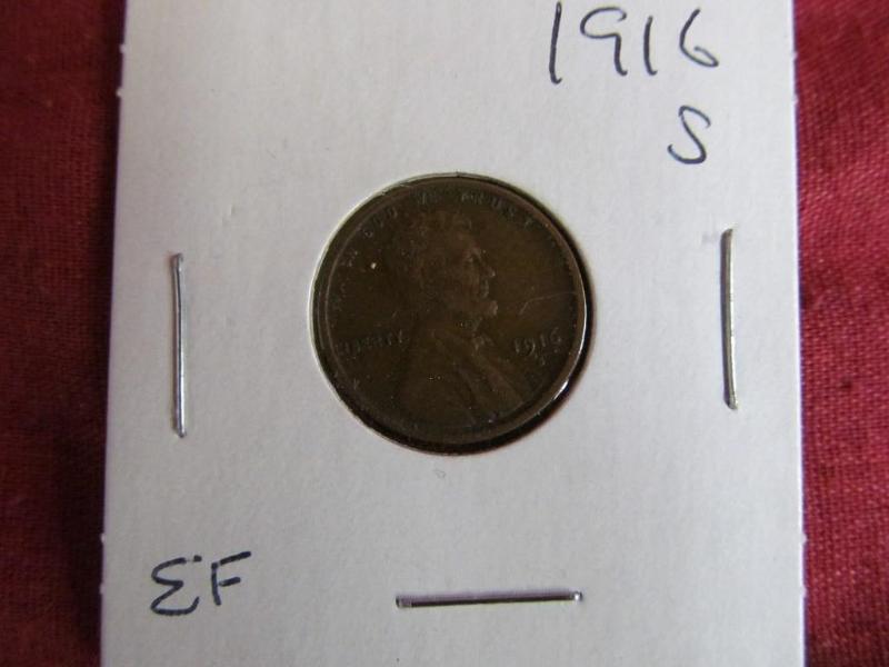 lot 26 image: 1916 S Wheat Penny...