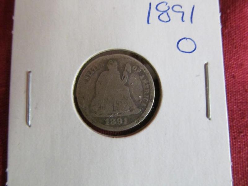 lot 27 image: 1891-O Seated Liberty&nbspDime...
