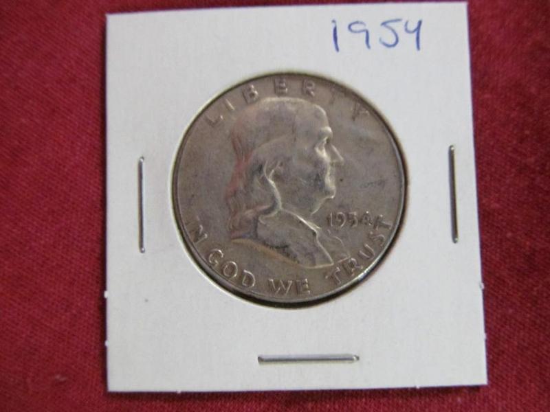 lot 37 image: 1954 Franklin Half Dollar...