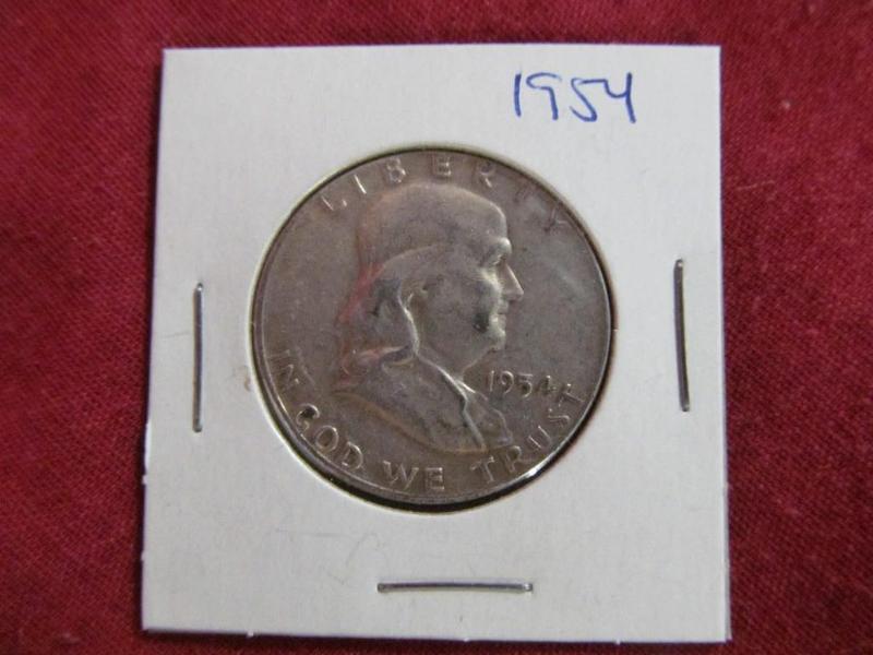 lot 38 image: 1954 Franklin Half Dollar...