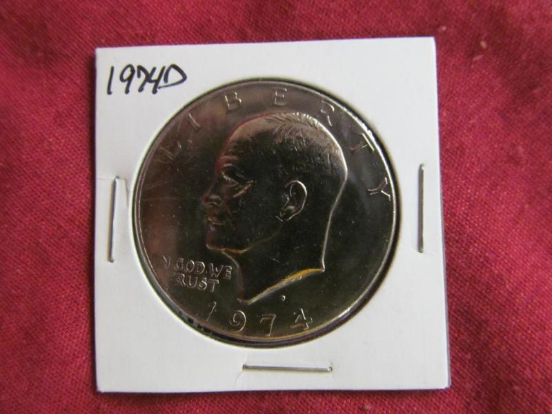 lot 40 image: 1974-D Eisenhower Silver Dollar...