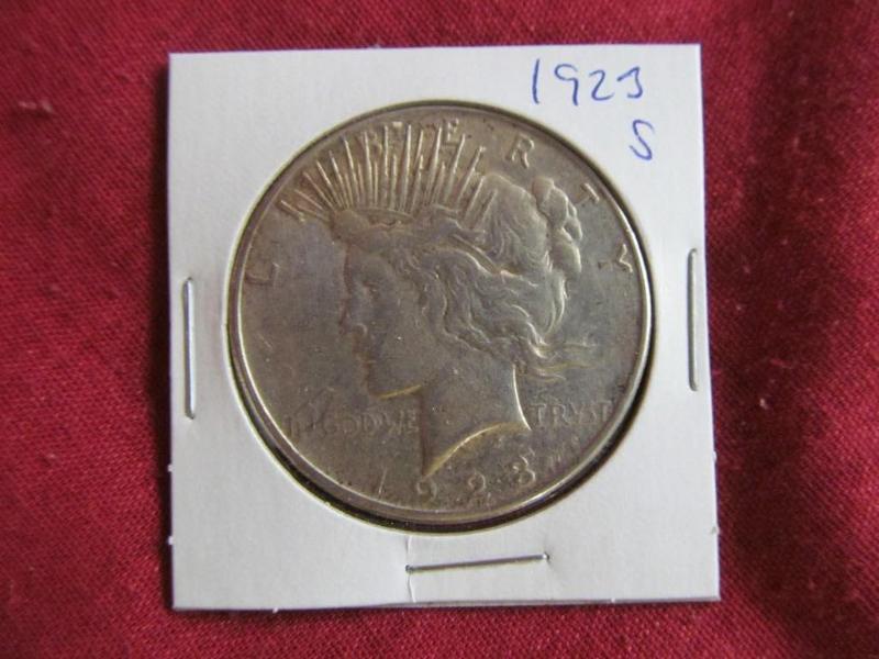 lot 43 image: 1923-S Peace silver Dollar...