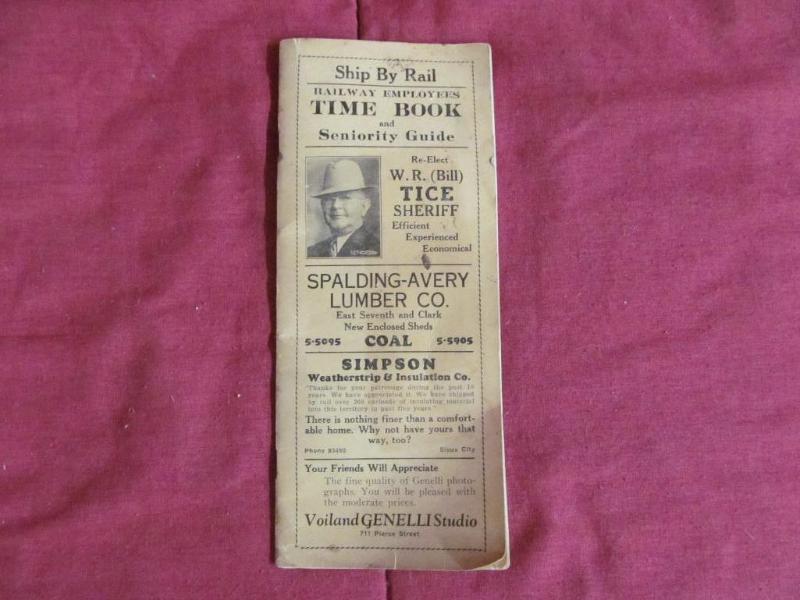 lot 64 image: 1930s Railway Employees Time Book ...