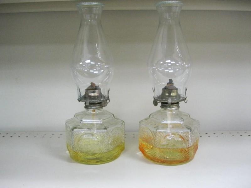 lot 50 image: Nice Pair Of Glass Lamps - Have Som...